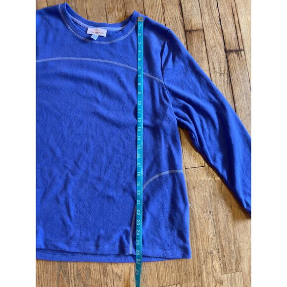 Stan Herman Long Sleeve Fleece Cozy Warm Purple Shirt Womens Size Large - Picture 5 of 8